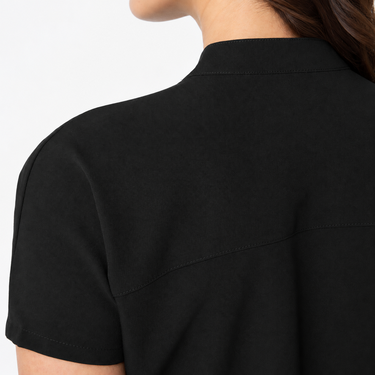 Women's mandarin collar scrub top Zoja, colour black, photo