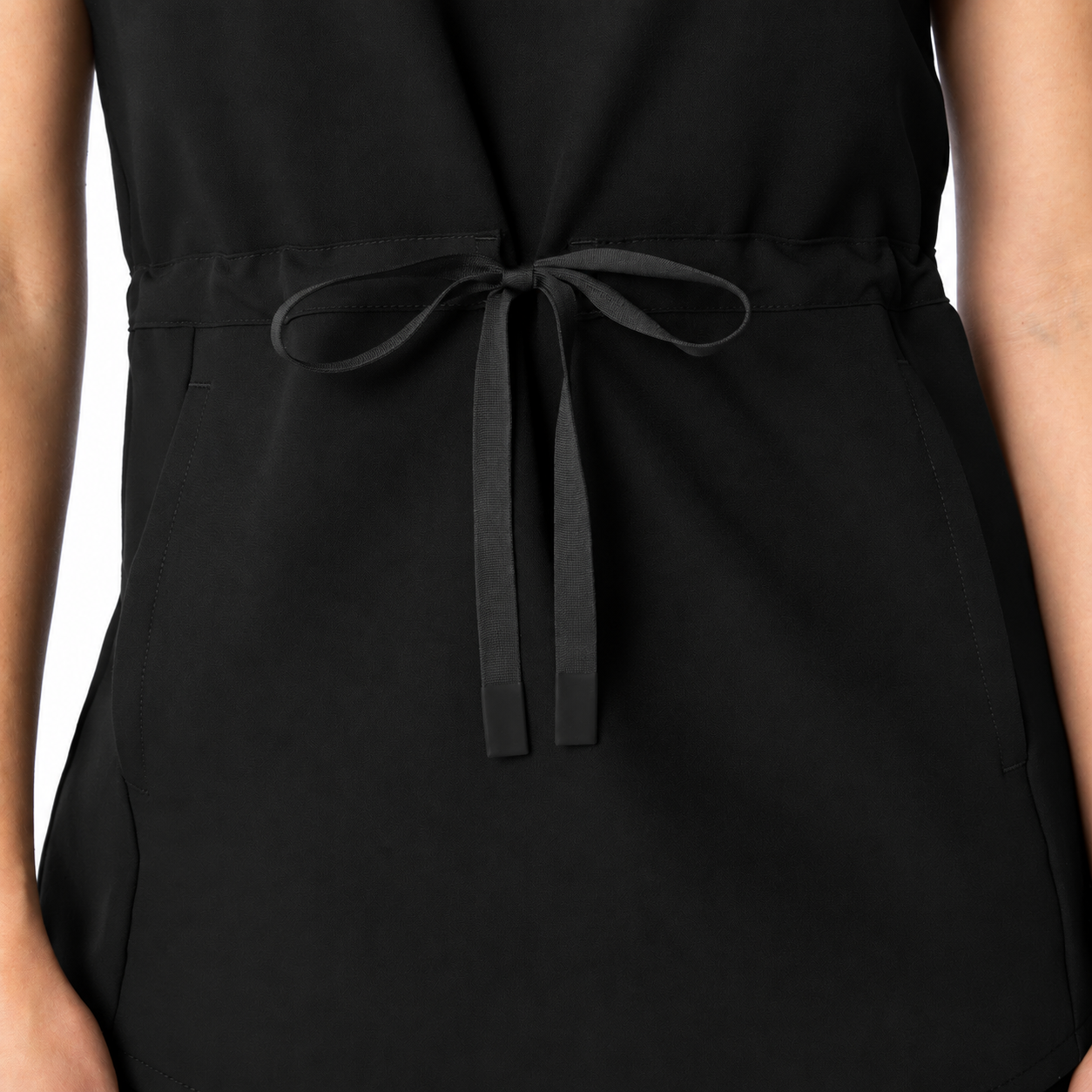 Women's mandarin collar scrub top Zoja, colour black, photo