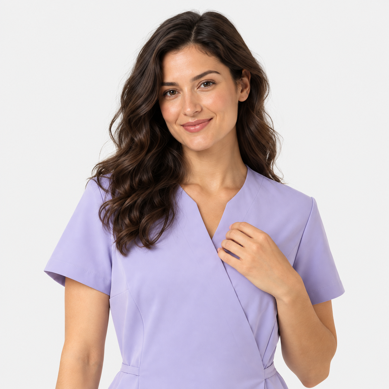 Women's wrap medical tunic Nela, colour lilac, photo